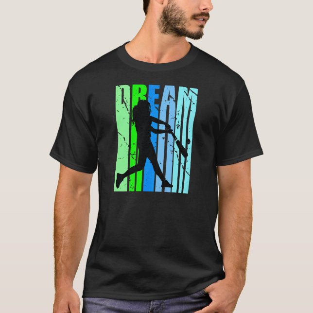 Camiseta Dream Retro Baseball Limitless Funky Silhouette Wo (Anverso)