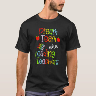 Camiseta Dream Team Aka Leyendo Maestros Cute Crayon Educat