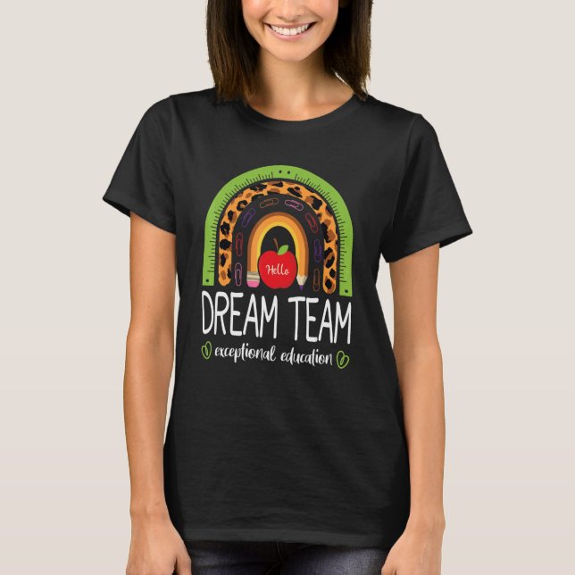 Camiseta Dream Team Exceptions Education Teacher Rainbow L (Anverso)