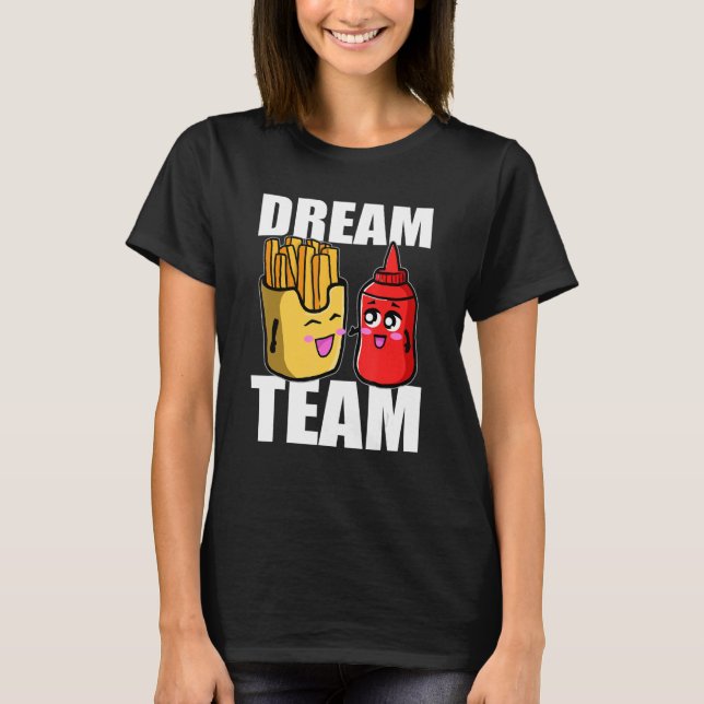 Camiseta Dream Team French Fries Ketchup Food Lover (Anverso)