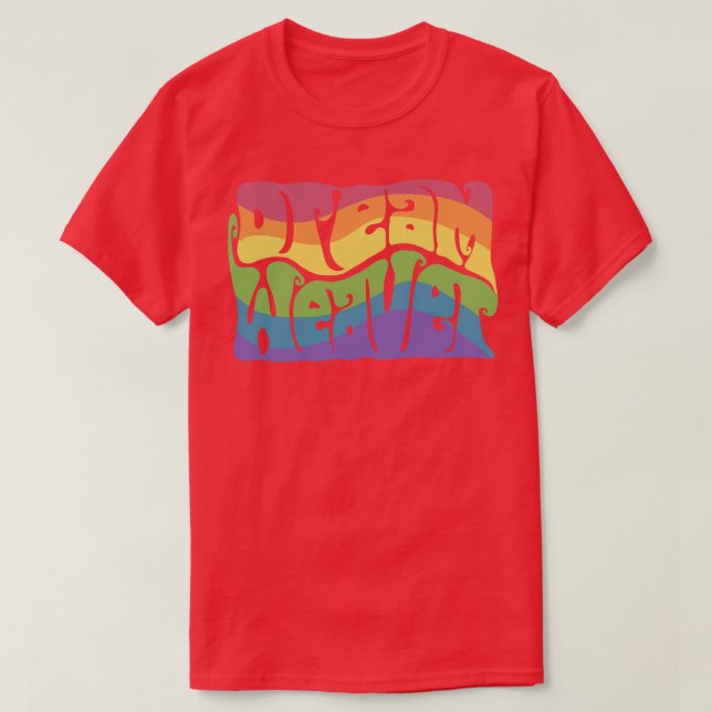 Camiseta Dream Weaver Rainbow Word Art (Diseño del anverso)