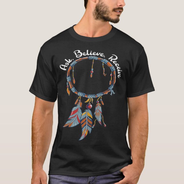 Camiseta Dreamcatcher Ask Believe Receive Manifestation (Anverso)