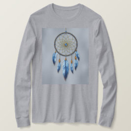 Camiseta Dreamcatcher Blue Lavender Feathers Metallic Gold