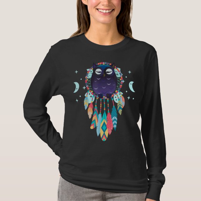Camiseta Dreamcatcher Owl Espiritual Dr. (Anverso)