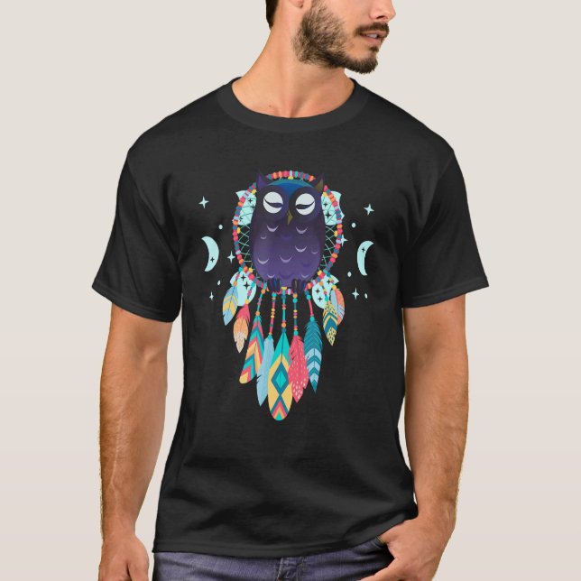Camiseta Dreamcatcher Owl Espiritual Dr. (Anverso)