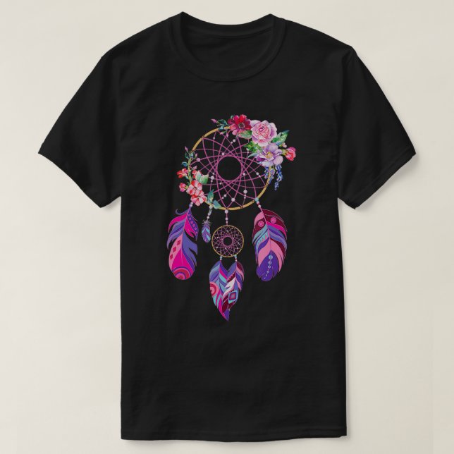 Camiseta Dreamcatcher para mujeres Chicas Boho Dream Catche (Diseño del anverso)