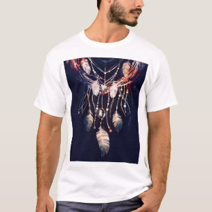 Camiseta Dreamcatcher, ramas, estilo boho, arte digital.