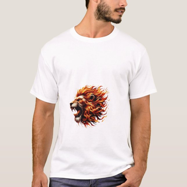 Camiseta Dreamscape Tee: León caprichoso con acuarela fue (Anverso)