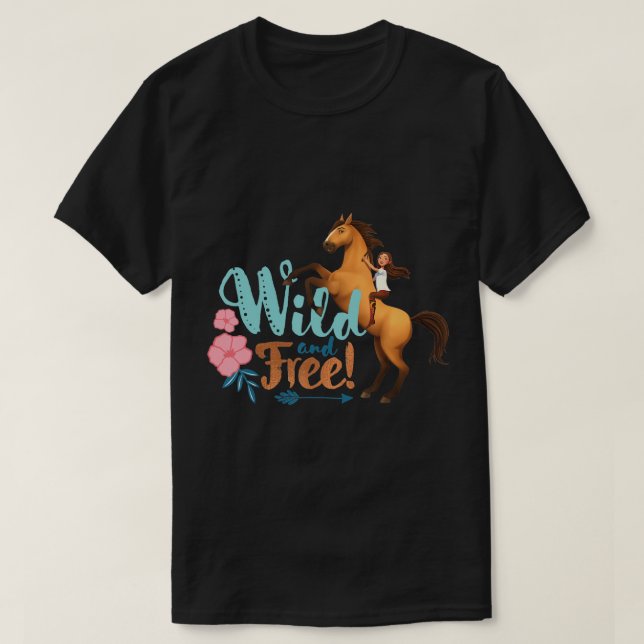 Camiseta DreamWorks Espíritu libre, salvaje y libre (Diseño del anverso)
