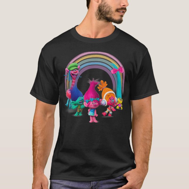 Camiseta DreamWorks Trolls Rainbow Fiesta (Anverso)