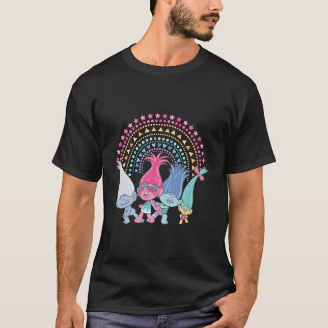 Camiseta Dreamworks Trolls Rainbow Trolls Hoodie (Anverso)