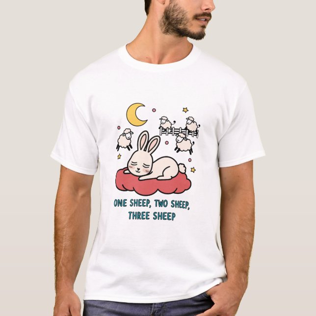 Camiseta Dreamy Bunny Counting Sheep T-Shirt (Anverso)