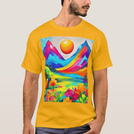 Camiseta Dreamy Mountain Majesty Painting