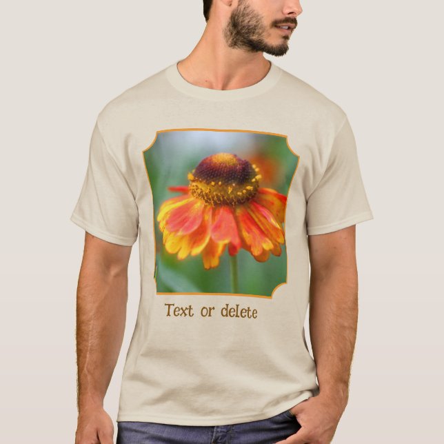Camiseta Dreamy Orange Zinnia Flower Personalized Nature  (Anverso)