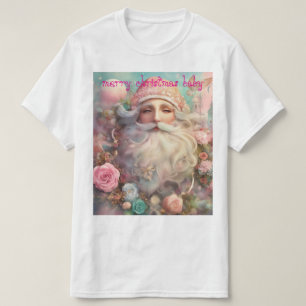Camiseta Dreamy Pastel Santa Claus Junk Journal T-shirt Des