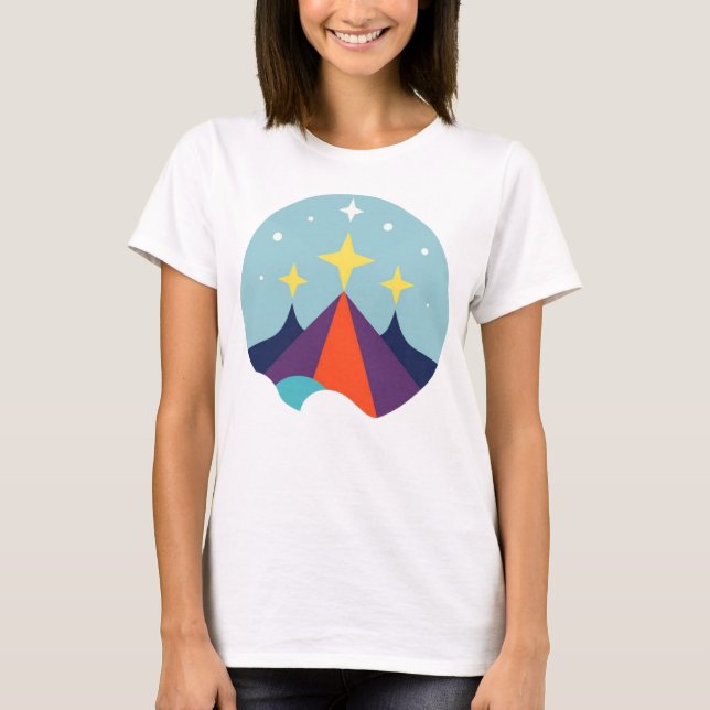 Camiseta „Drei Sterne – Lichtpfad am Himmel“ (Anverso)