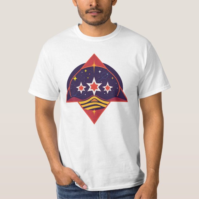 Camiseta „Drei Sterne – Lichtpfad am Himmel“ (Anverso)