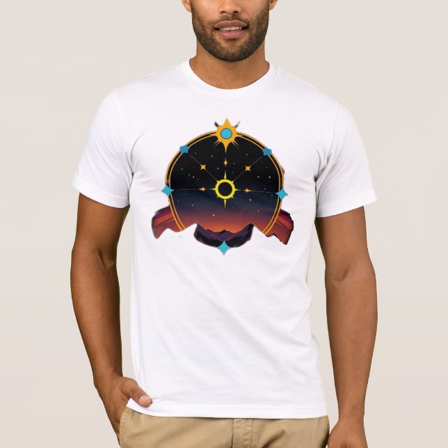 Camiseta „Drei Sterne – Lichtpfad am Himmel“ (Anverso)