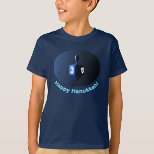 Camiseta Dreidel azul brillante