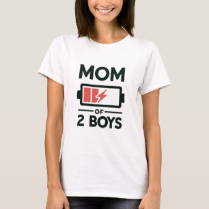 Camiseta Drenaje de batería Mamá de niños con vida divertid
