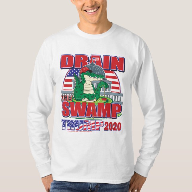 Camiseta Drenar el pantano Trump 2020 (Anverso)