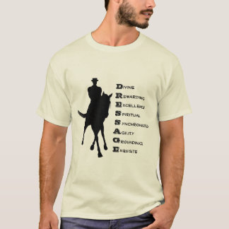 Camiseta Dressage es luz de silueta de caballo