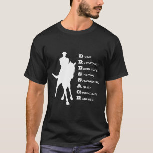 Camiseta Dressage is Horse Silhouette Dark