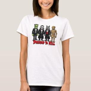 Camiseta Dressed to Kill Monstruos Clásicos de Película Grá