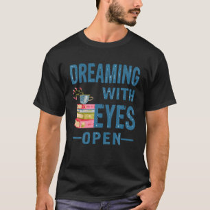 Camiseta Drew With Eyes Open Book Lover Retro Reading Q