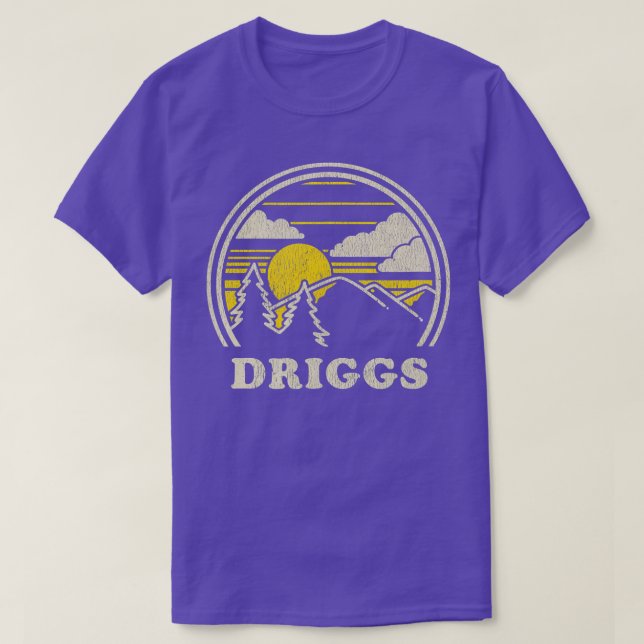 Camiseta Driggs Idaho ID  Vintage Hiking Mountains  (Diseño del anverso)