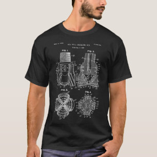 Camiseta Drill Bit Blueprint Petroleum Engineer Oilfield