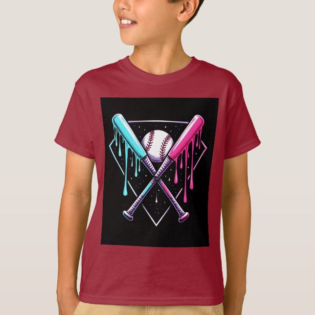 Camiseta Drin Bat Bat Magic - Neon Splash Home Plate (Anverso)