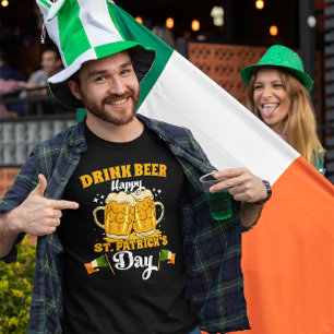 Camiseta Drink Beer Happy St Patrick's Day Graphic