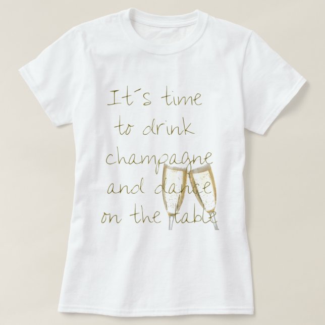 Camiseta Drink champagne (Diseño del anverso)