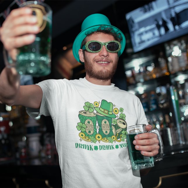 Camiseta Drink Drank Drunk Funny St Patrick's Day Beer (Subido por el creador)