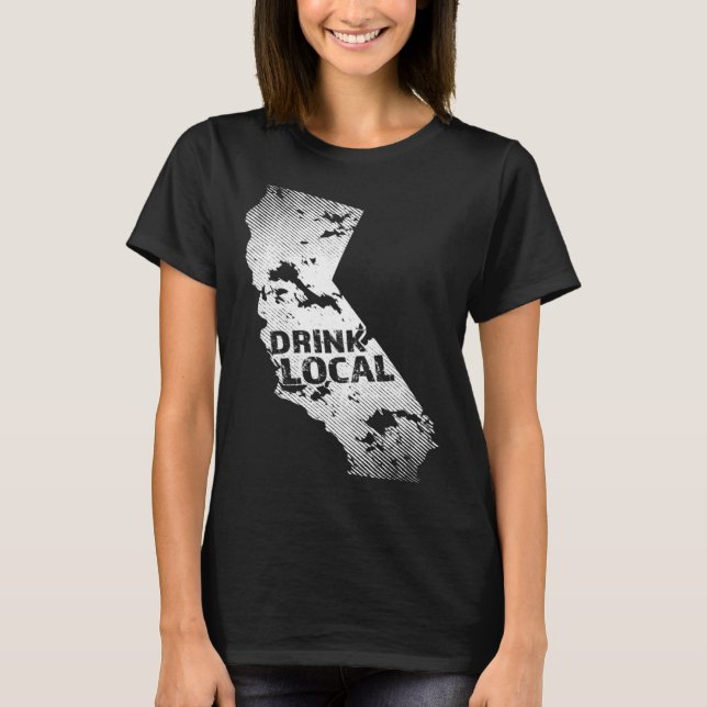 Camiseta Drink Local California Craft Beer CA Breweries Sou (Anverso)