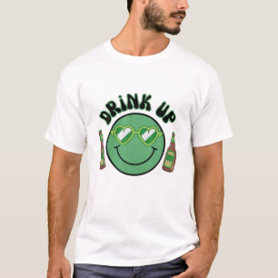 Camiseta Drink Up Smile Face Saint Patrick's Day