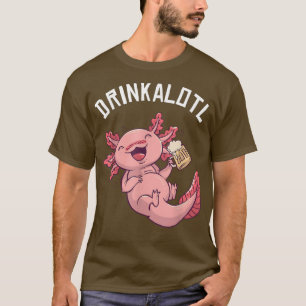 Camiseta Drinkalotl Gracioso Aolotl Hombres Anime mujeres B