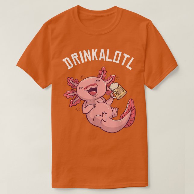 Camiseta Drinkalotl Gracioso Aolotl Hombres Anime mujeres B (Diseño del anverso)