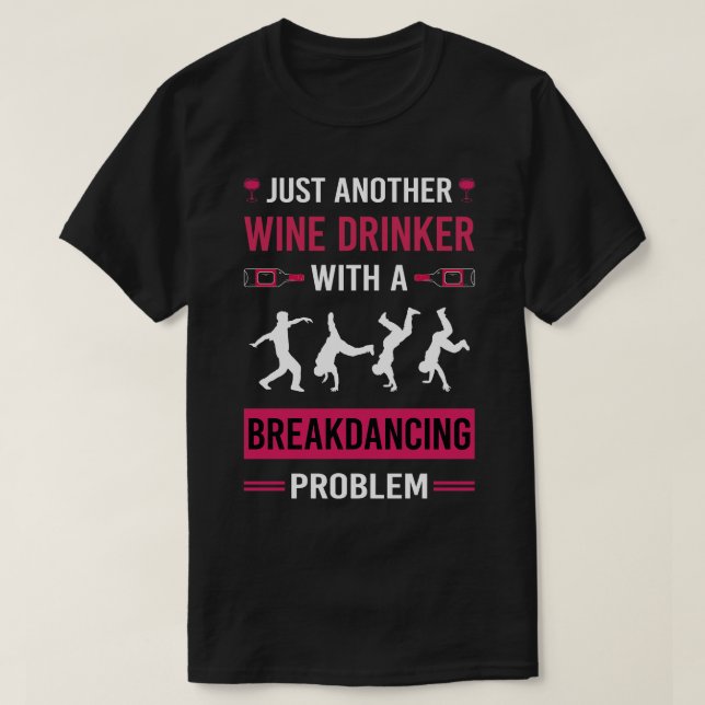 Camiseta Drinker de vino Salto bailando Salto Descanso B (Diseño del anverso)