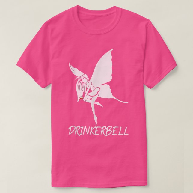 Camiseta Drinkerbell Fairy Guay Wine Funny Bebe Vidrio W (Diseño del anverso)