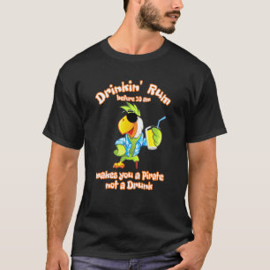 Camiseta Drinkin Rum Antes De Las 10am Por Hugh Jass Appare