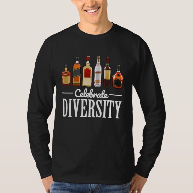 Camiseta Drinking  Celebrate Diversity  for Bartender (Anverso)