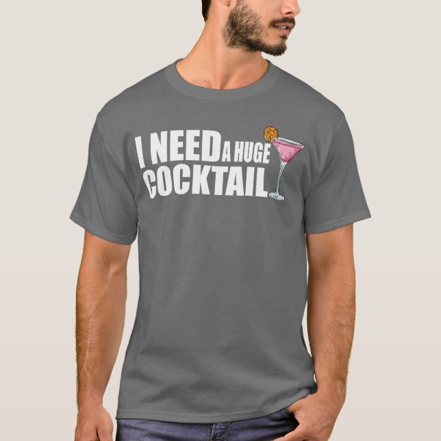 Camiseta drinking funny huge cocktail adult humor family (Anverso)
