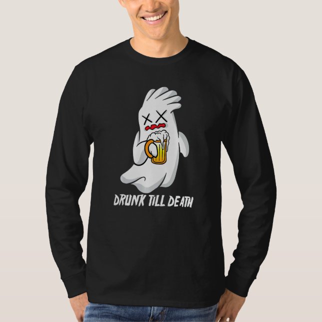 Camiseta Drinking Ghost Drunk Till Death (Anverso)