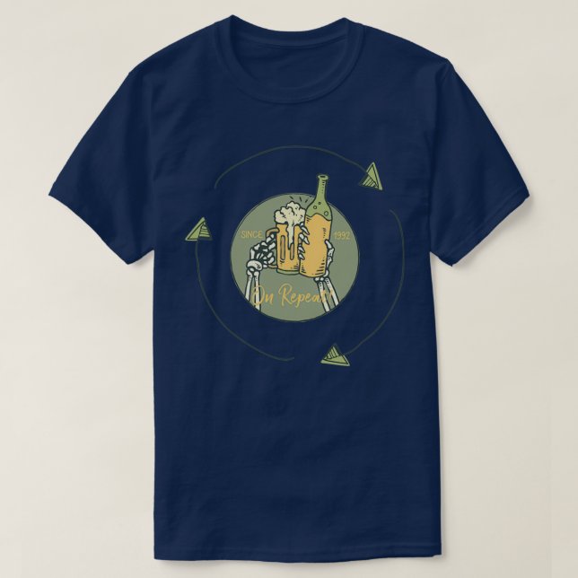 Camiseta Drinking on Repeat T (Diseño del anverso)