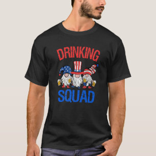 Camiseta Drinking Squad Gnomes Eeuu Patriótico Gnome 4 Of J
