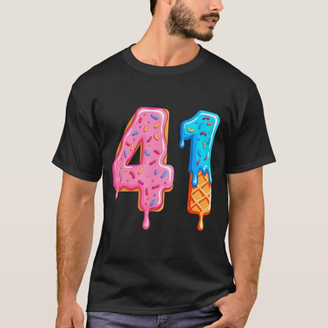 Camiseta Drip 41 Meme Cool Baseball Style Number Forty One  (Anverso)