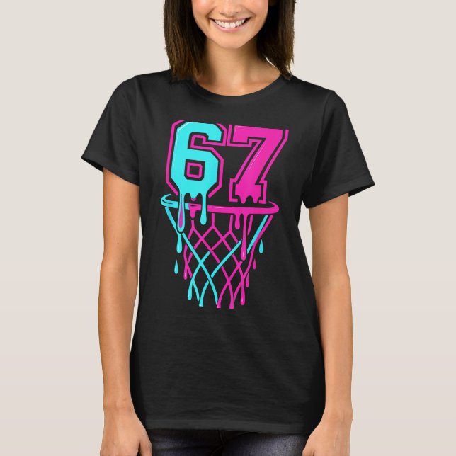 Camiseta Drip 67 Basketball Six Seven Meme Game Day 6 7 Tee (Anverso)