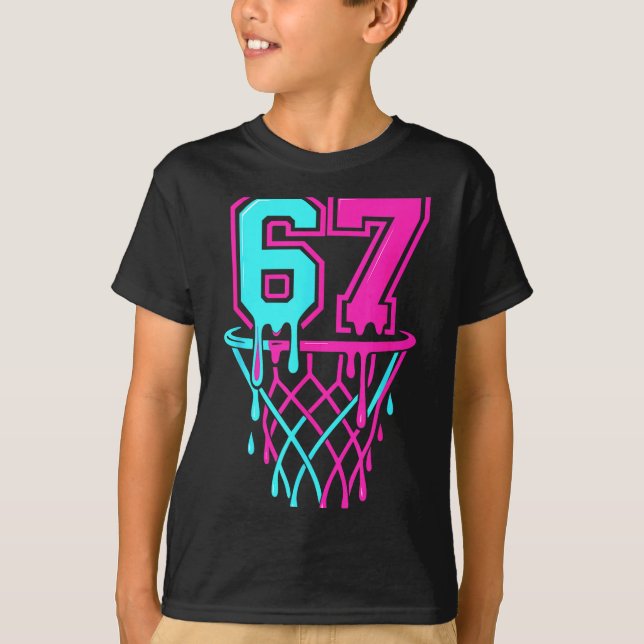 Camiseta Drip 67 Basketball Six Seven Meme Game Day 6 7 Tee (Anverso)